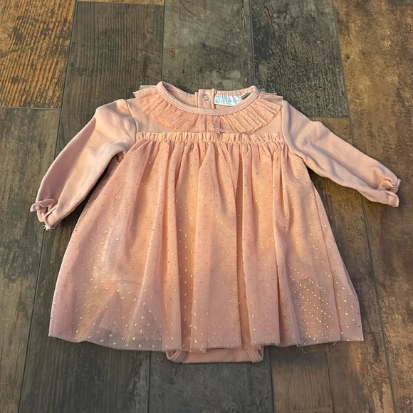 Elegant Baby Baby One Piece Dress with Built-In Bodysuit - Picture 1 of 3